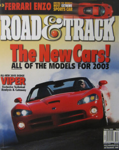 ROAD & TRACK 2002 OCT - VIPER, ENZO, NEW CARS, RS6